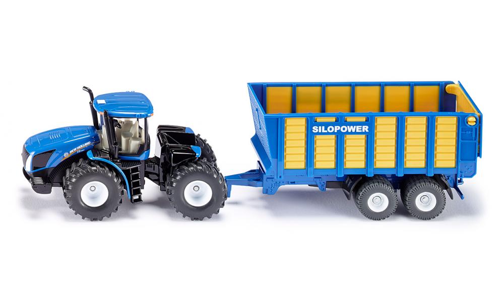 New Holland Tractor with Silage Trailer