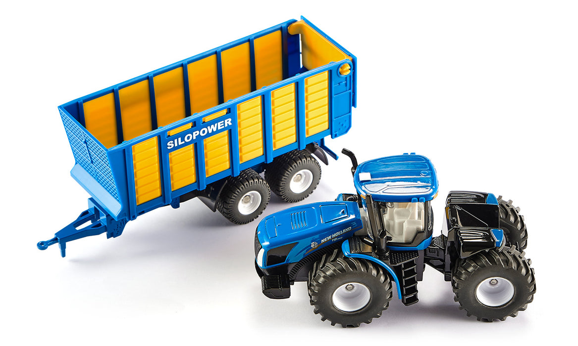 New Holland Tractor with Silage Trailer