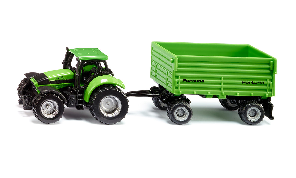 DEUTZ-FAHR with Fortuna 4-Wheel-Trailer