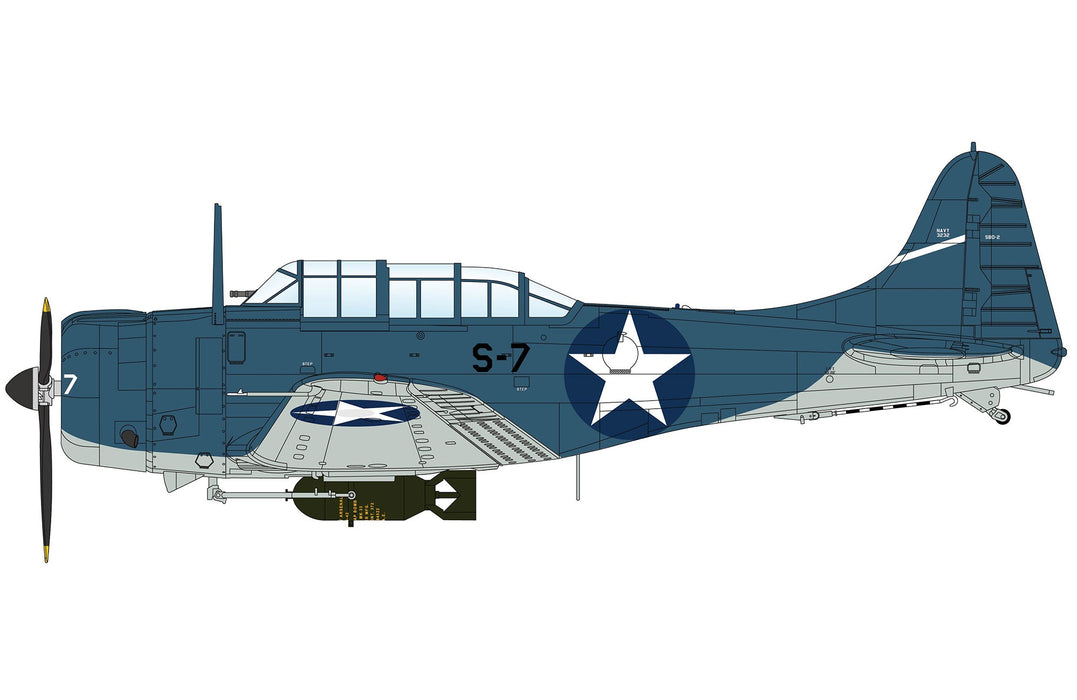 SBD-3 Dauntless "Dusty Kleiss" BuNo.3232, S-7, Scouting Six, USS Enterprise, 4th June, 1942