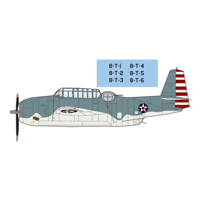 TBF-1 "first Avenger" US Navy, Jan 1942 (w/decal for 8-T-1 to 8-T-6)