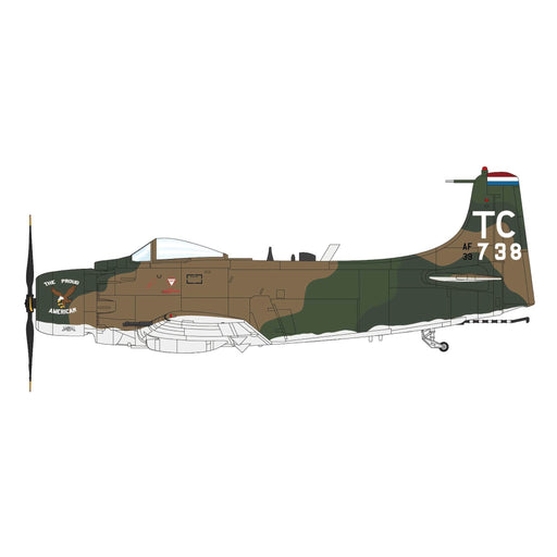 Douglas A-1H "The Proud American" 52-139738, 1st SOS, NKP Royal Thai AFB, June 1972