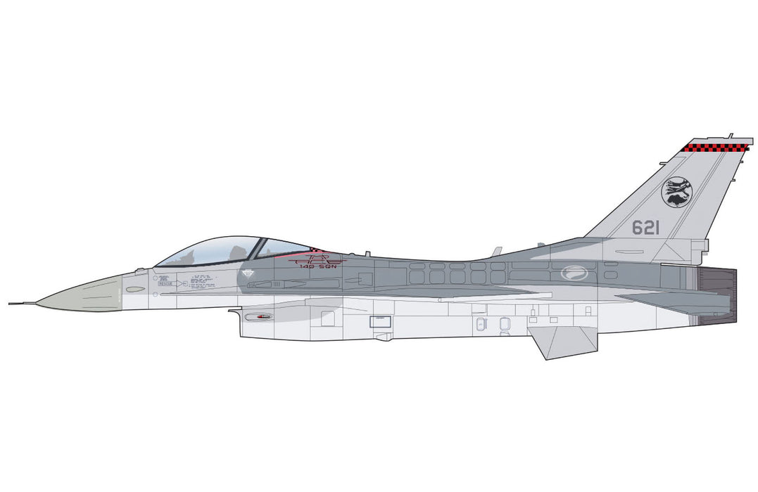 F-16C RSAF "Top Ace" 621, 140 Sqn, RSAF, 2026 (w/4 x Python-5 missiles)