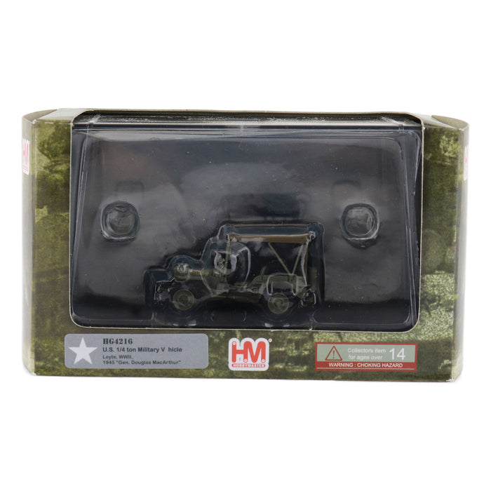 U.S. 1:4 ton Military Vehicle, Leyte, WWII, 1945 "Gen. Douglas MacArthur" (1:72 Scale)
