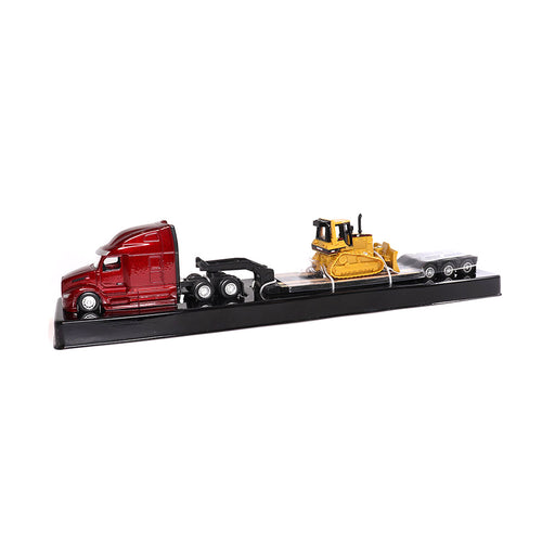 1:87 Peterbilt Model 579 UltraLoft Tandem Tractor with Lowboy Trailer and Cat D5M Dozer