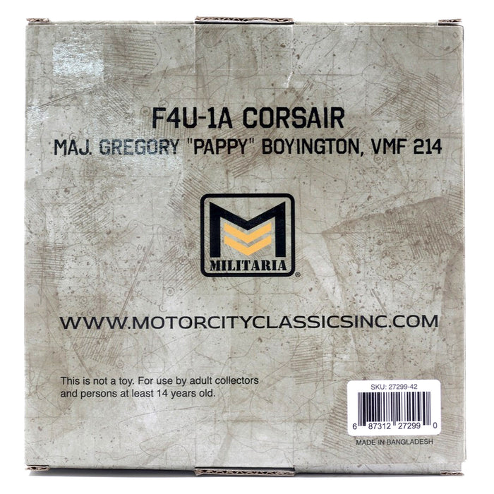 F4U-1A Corsair - Maj. Gregory "Pappy" Boyington, VMF 214 (1:72 Scale)