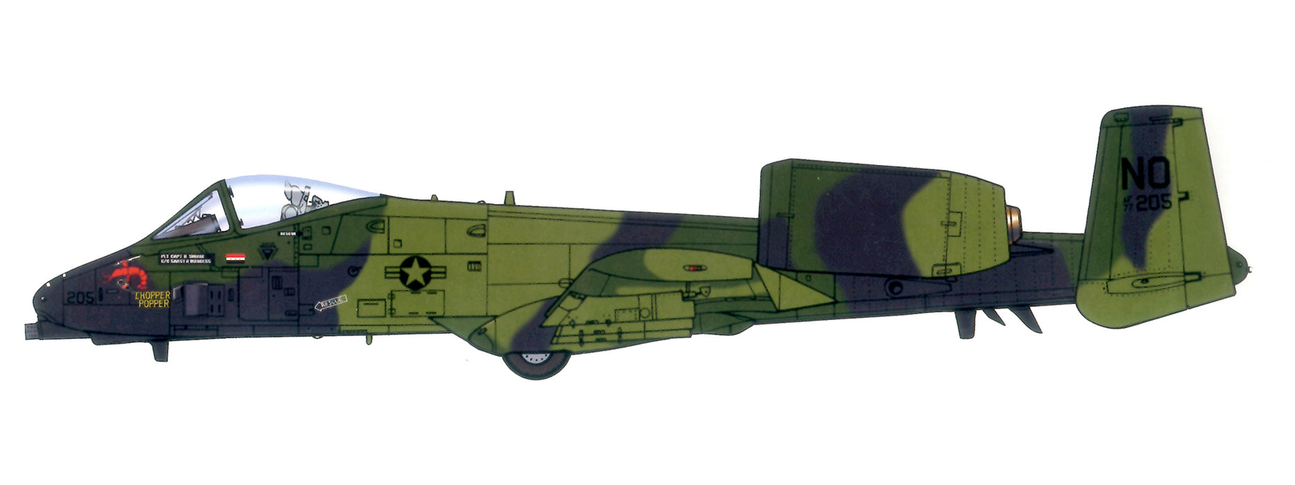 A-10 Thunderbolt II U.S. Air Force, 23rd Tactical Fighter Wing, 706th Fighter Squadron, Desert Storm,1991