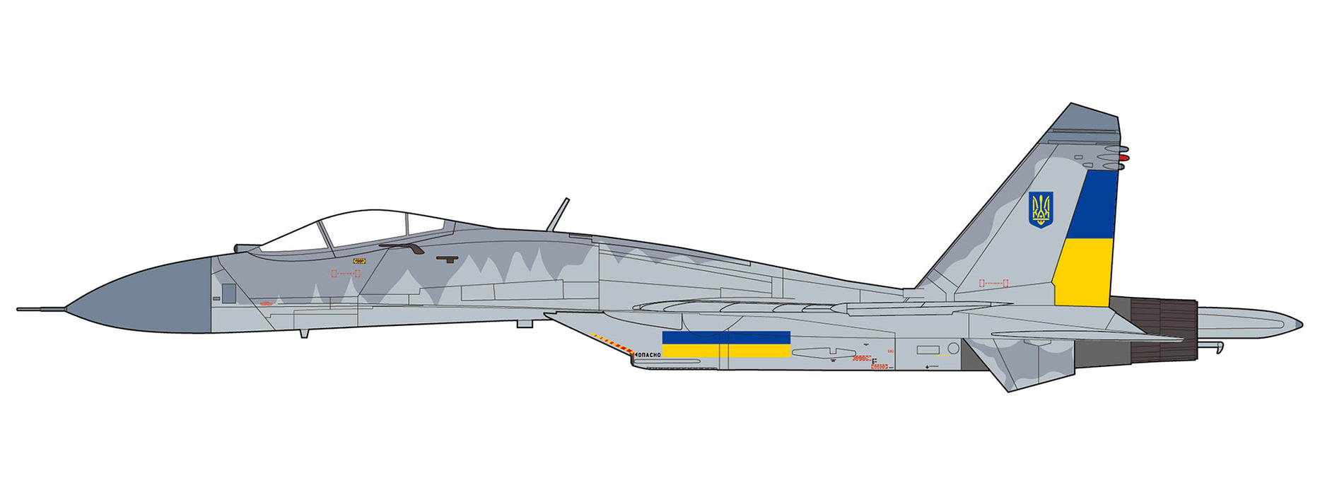 SU-27 Flanker Ukraine Air Force, Ukraine War,2023