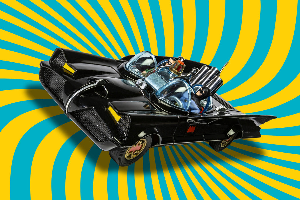Batmobile with Batman and Robin