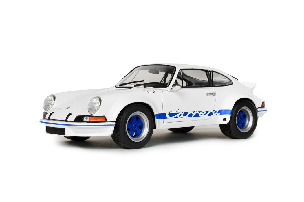 1:18 PORSCHE 911 RSR WHITE / BLUE CARRERA STRIPES 1973