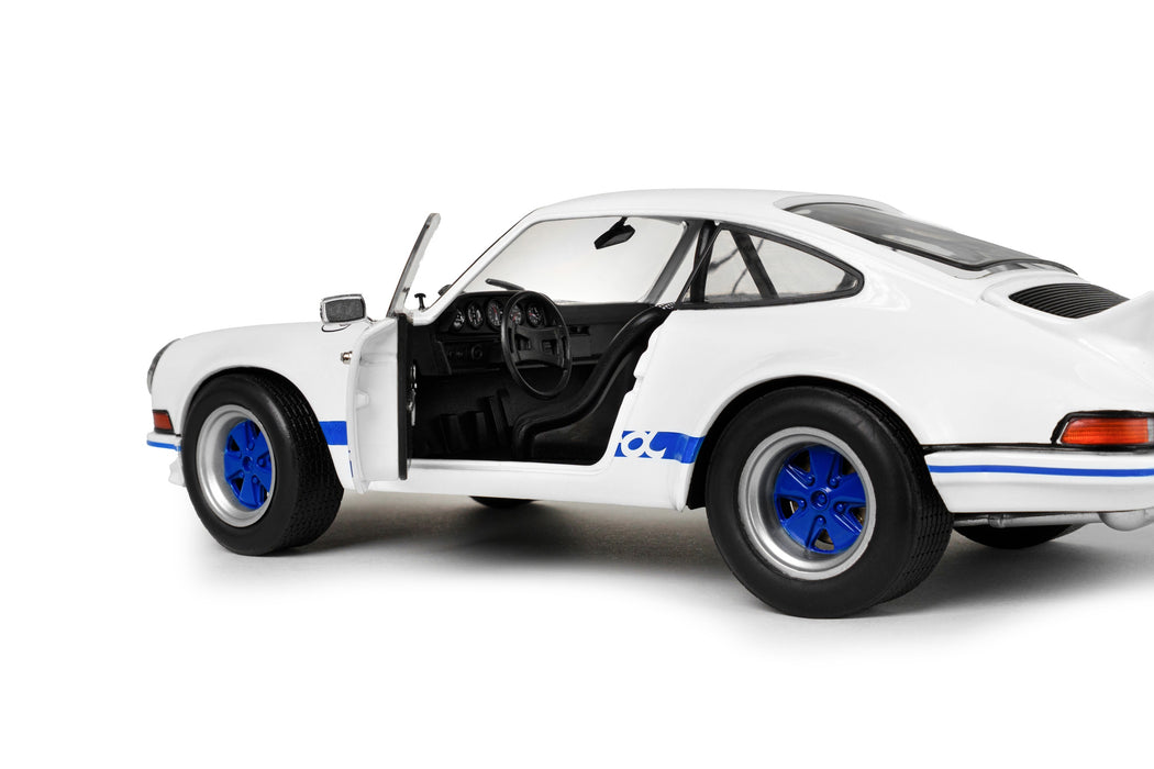 1:18 PORSCHE 911 RSR WHITE / BLUE CARRERA STRIPES 1973