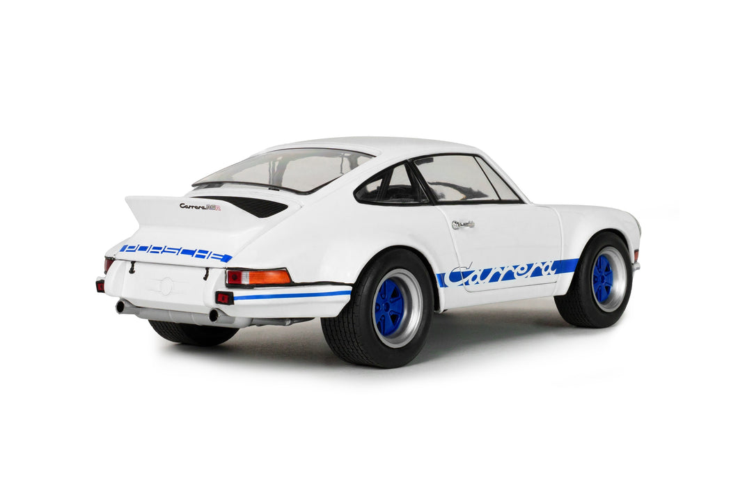 1:18 PORSCHE 911 RSR WHITE / BLUE CARRERA STRIPES 1973