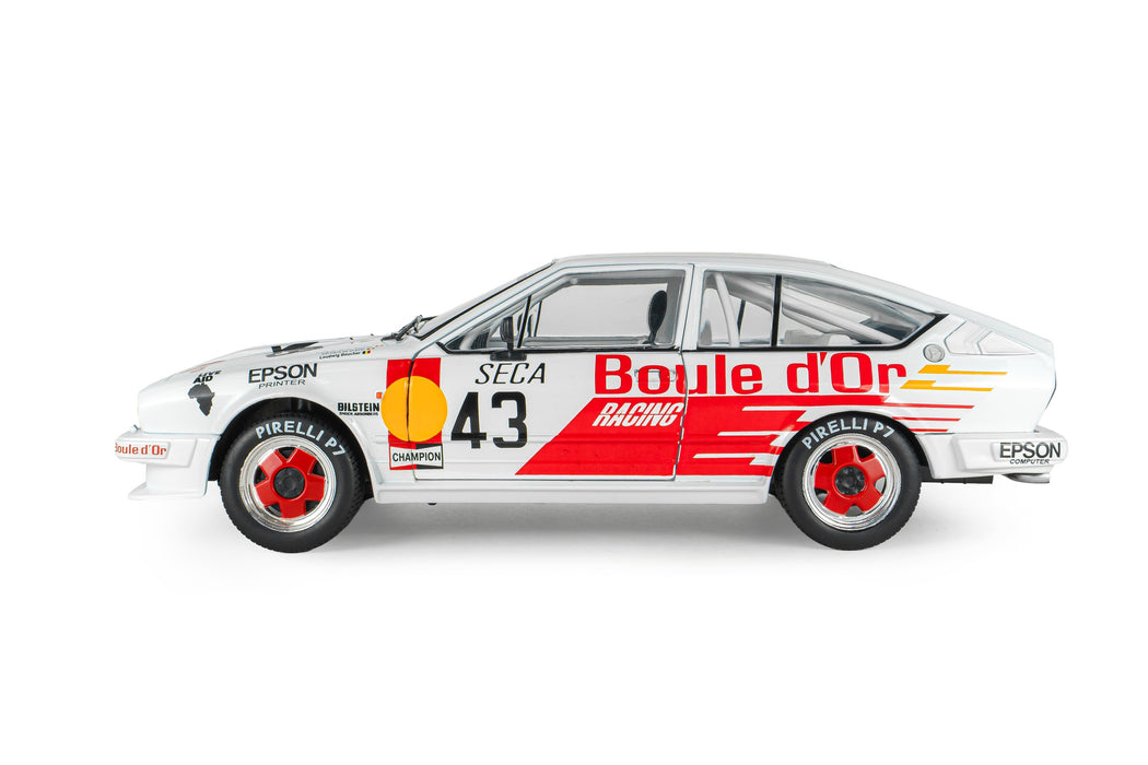 1:18 ALFA ROMEO GTV6 WHITE #43 B.DE DRYVER/ F-X.BOUCHER / L.BOUCHER 24H DE SPA 1985