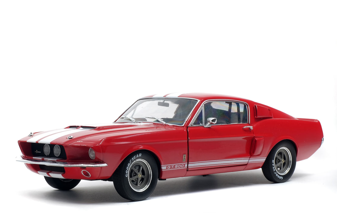 1:18 SHELBY GT500 CANDY APPLE RED / WHITE STRIPES 1967