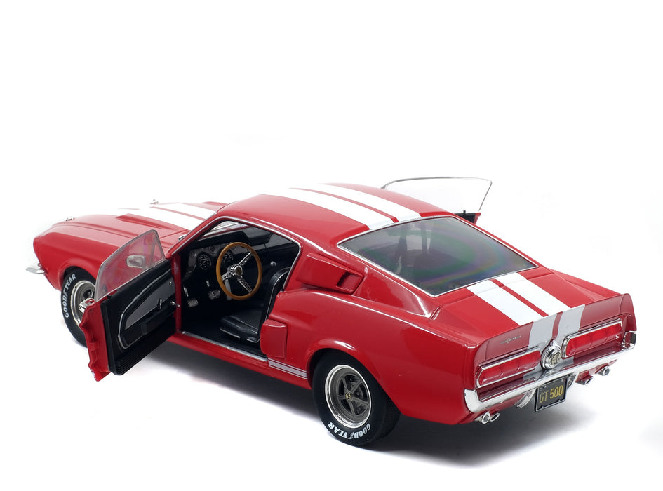 1:18 SHELBY GT500 CANDY APPLE RED / WHITE STRIPES 1967