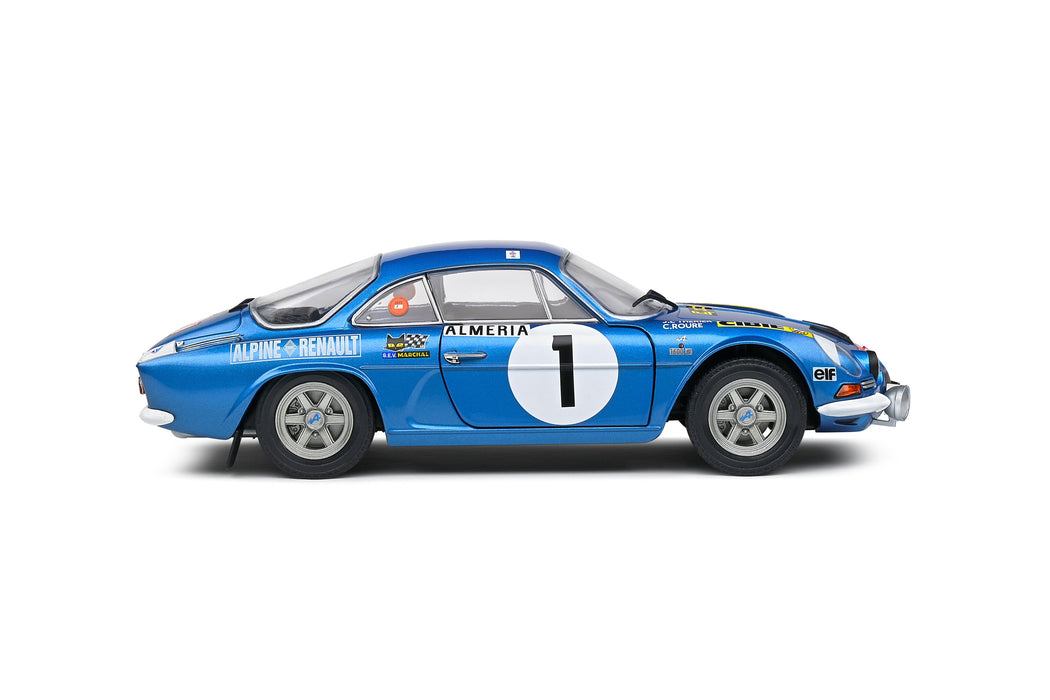 1:18 ALPINE A110 1600S BLUE #1 THERIER/ROURE RALLYE MONTE CARLO 1972
