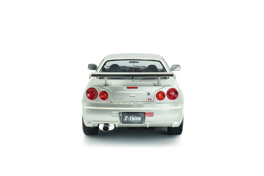 1:18 NISSAN SKYLINE (R34) GT-R Z TUNE SILVER 1999