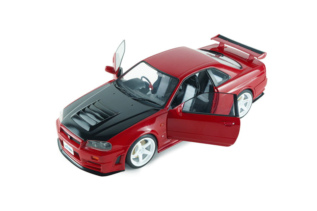 1:18 NISSAN SKYLINE GT-R (BNR34) WITH NISMO PARTS RED 1999