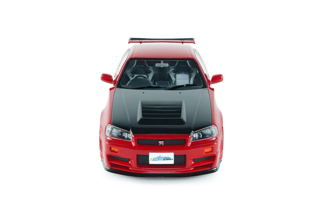 1:18 NISSAN SKYLINE GT-R (BNR34) WITH NISMO PARTS RED 1999
