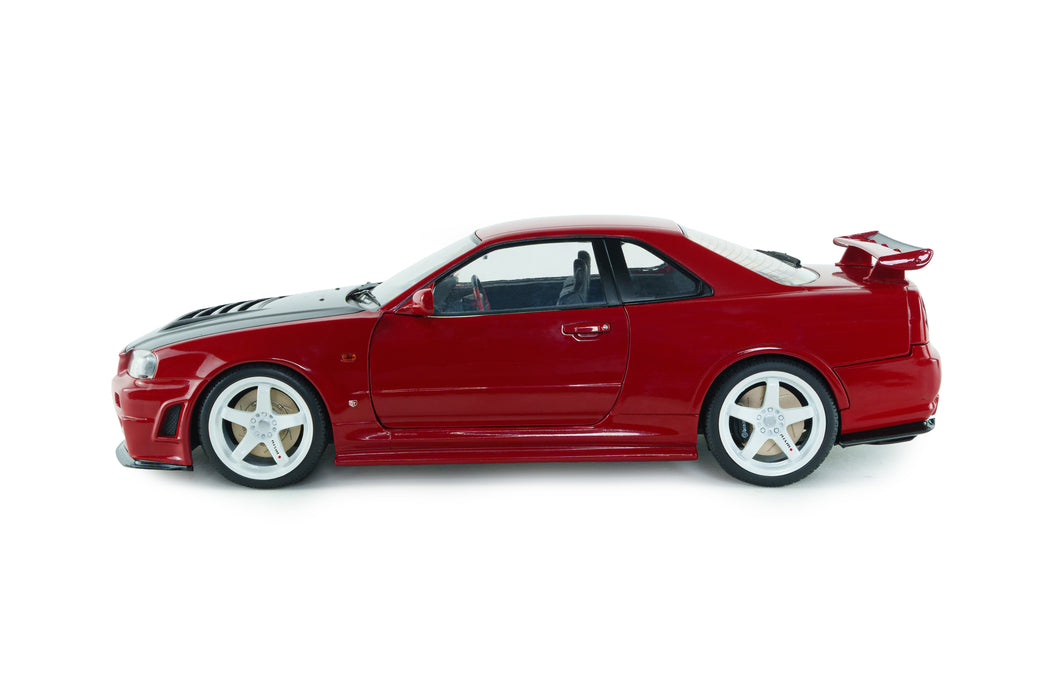 1:18 NISSAN SKYLINE GT-R (BNR34) WITH NISMO PARTS RED 1999