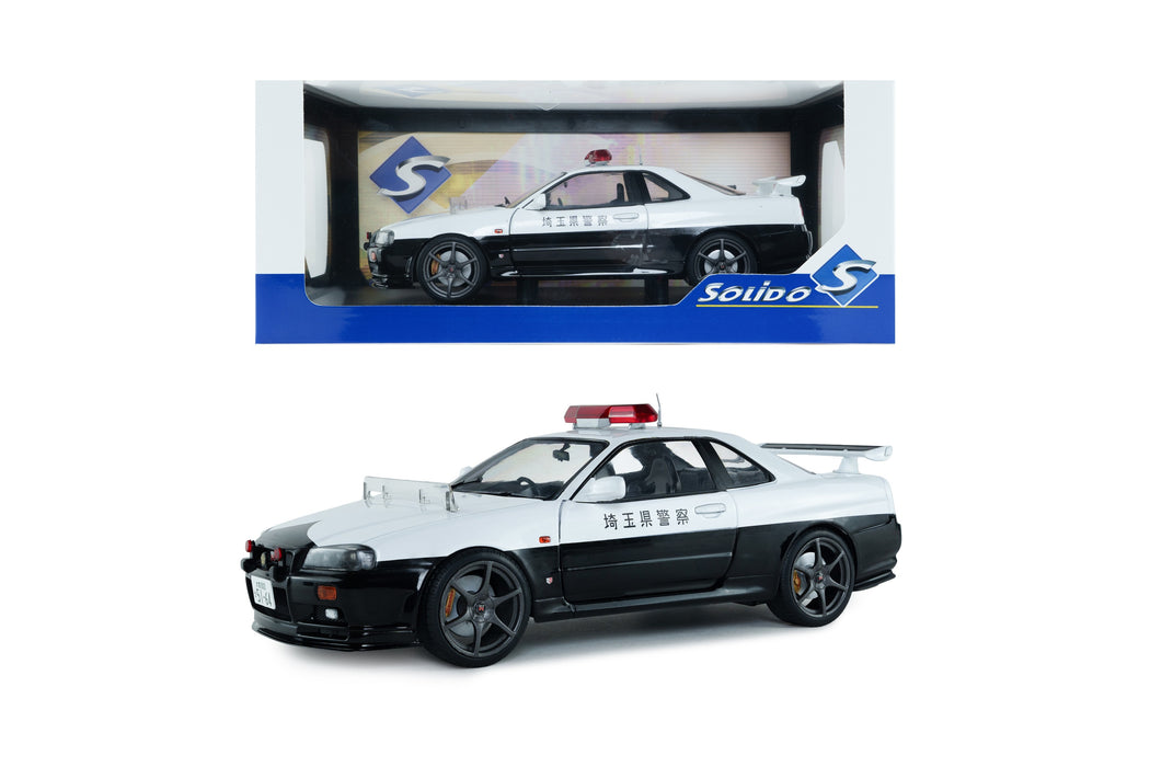1:18 NISSAN SKYLINE GT-R (BNR34) JAPANESE POLICE WHITE 1999
