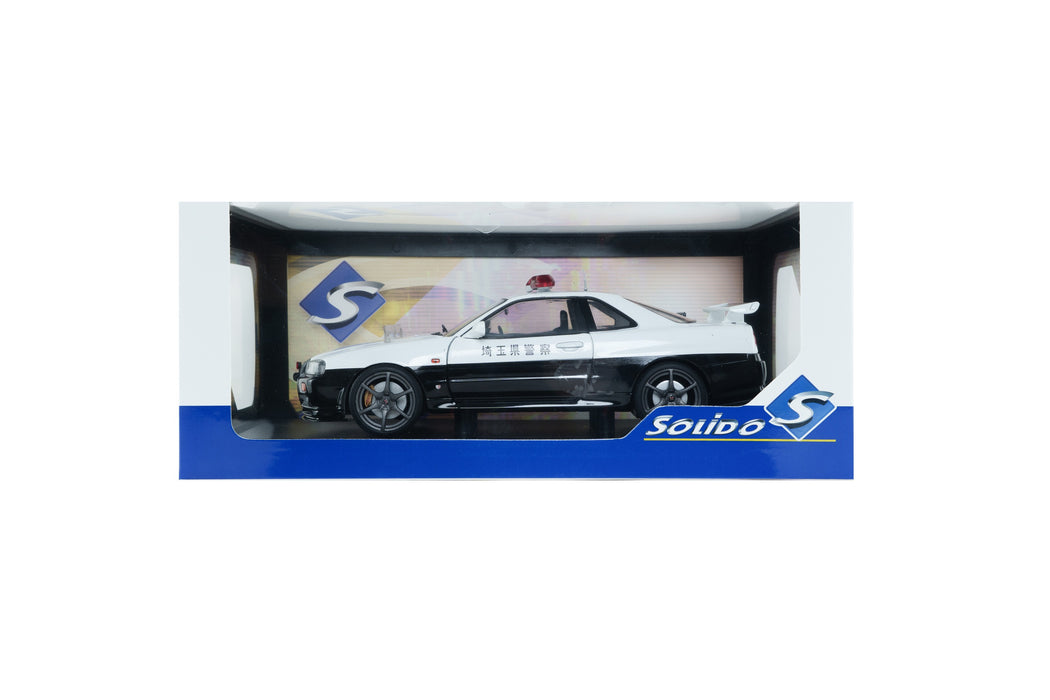 1:18 NISSAN SKYLINE GT-R (BNR34) JAPANESE POLICE WHITE 1999