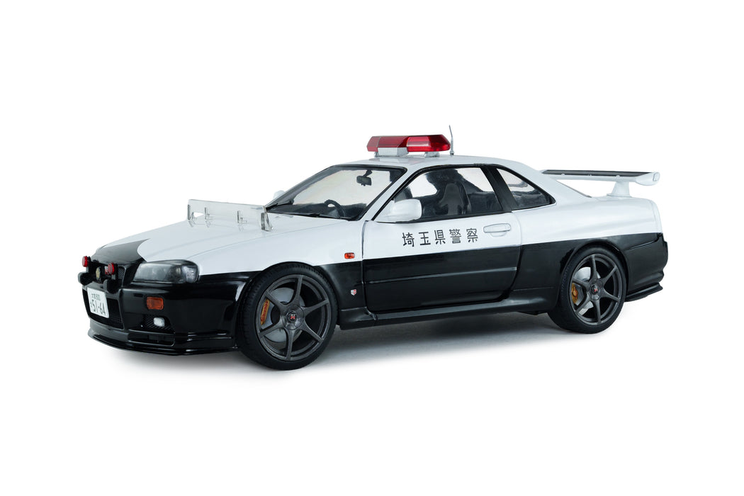 1:18 NISSAN SKYLINE GT-R (BNR34) JAPANESE POLICE WHITE 1999