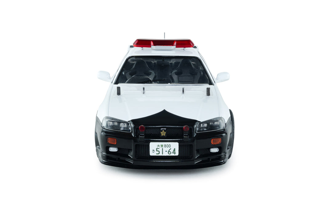 1:18 NISSAN SKYLINE GT-R (BNR34) JAPANESE POLICE WHITE 1999
