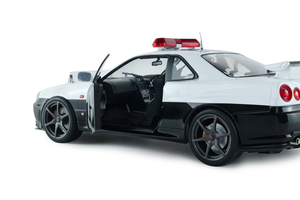 1:18 NISSAN SKYLINE GT-R (BNR34) JAPANESE POLICE WHITE 1999