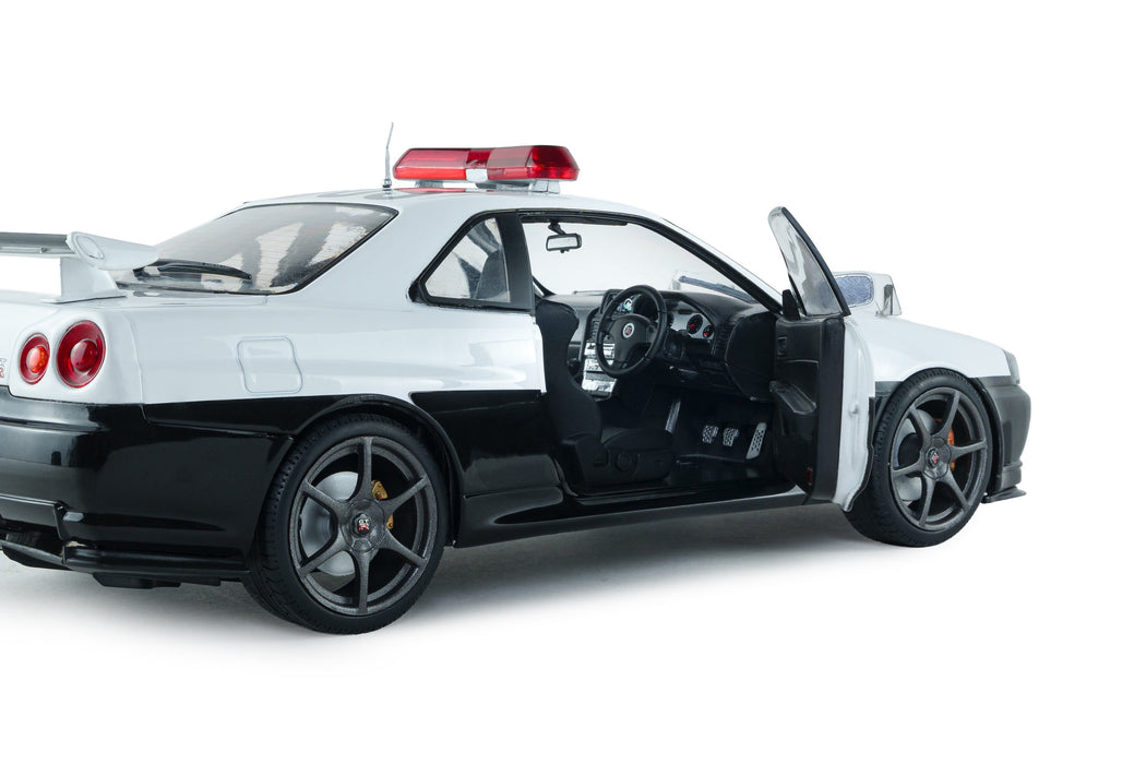 1:18 NISSAN SKYLINE GT-R (BNR34) JAPANESE POLICE WHITE 1999