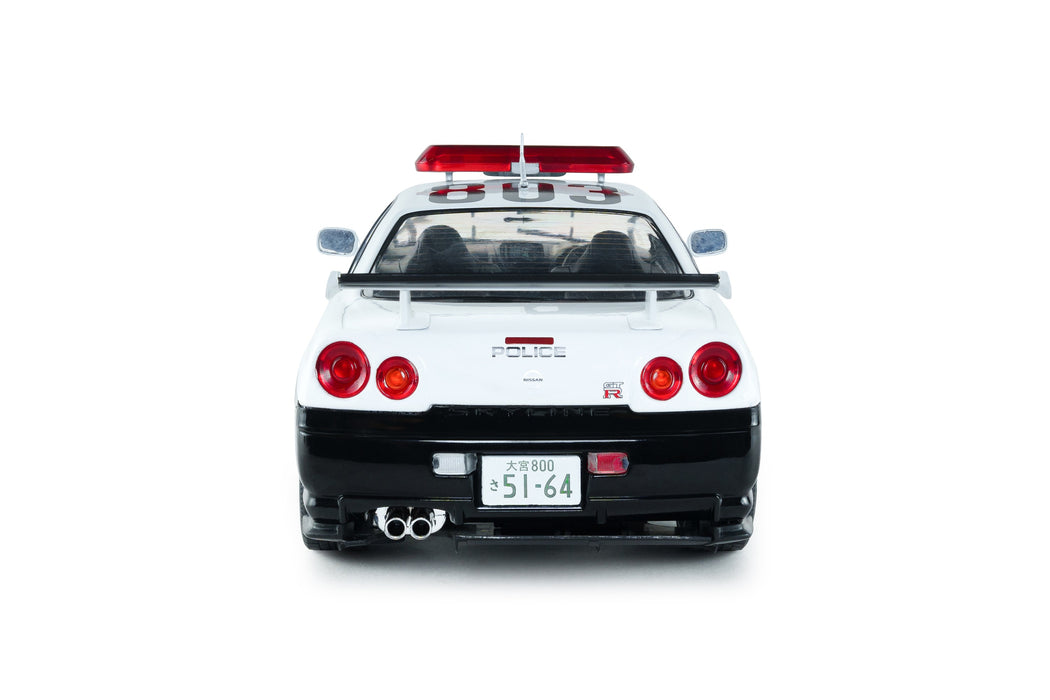 1:18 NISSAN SKYLINE GT-R (BNR34) JAPANESE POLICE WHITE 1999