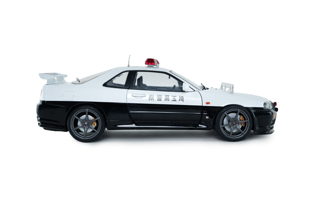 1:18 NISSAN SKYLINE GT-R (BNR34) JAPANESE POLICE WHITE 1999