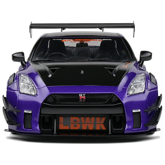 1:18 NISSAN GT-R (R35) W/ LIBERTY WALK BODY KIT 2.0 PURPLE 2022