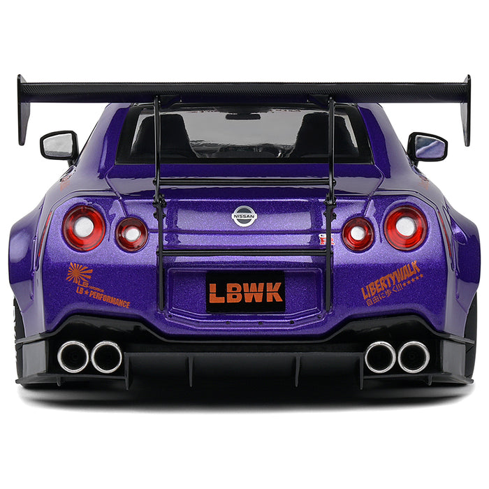 1:18 NISSAN GT-R (R35) W/ LIBERTY WALK BODY KIT 2.0 PURPLE 2022