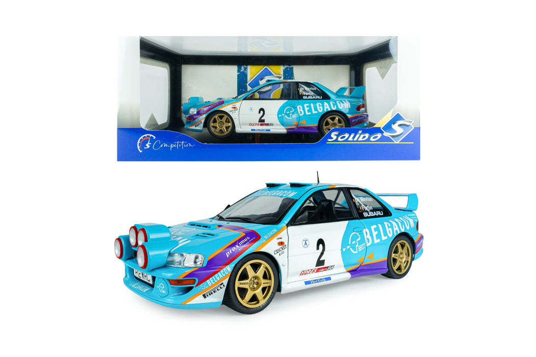 1:18 SUBARU IMPREZA S5 WRC99 GREEN #2 G.DE MEVIUS/J-M.FORTIN BELGIUM YPRES WESTHOEK RALLY 1998