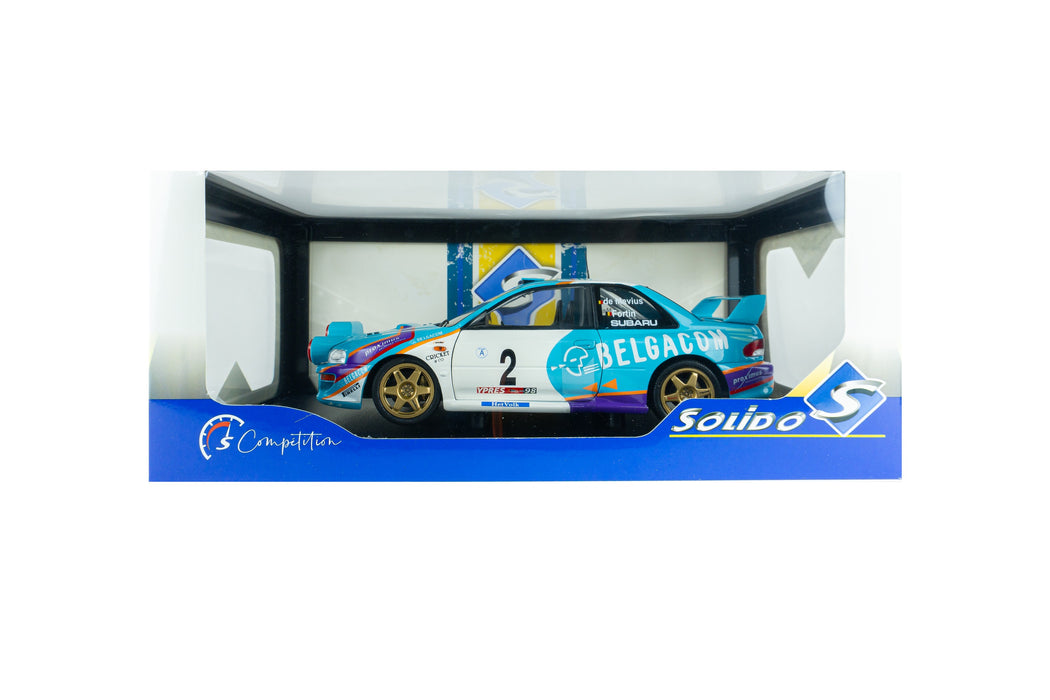 1:18 SUBARU IMPREZA S5 WRC99 GREEN #2 G.DE MEVIUS/J-M.FORTIN BELGIUM YPRES WESTHOEK RALLY 1998