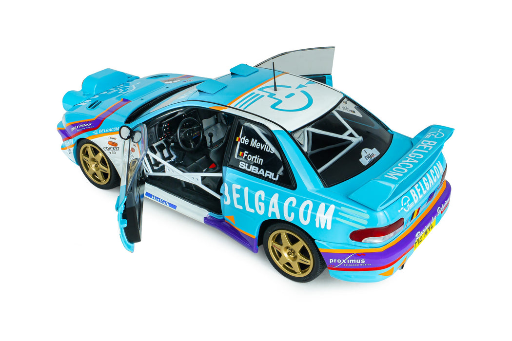 1:18 SUBARU IMPREZA S5 WRC99 GREEN #2 G.DE MEVIUS/J-M.FORTIN BELGIUM YPRES WESTHOEK RALLY 1998