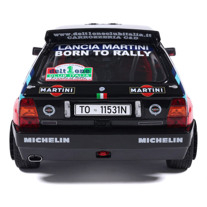 1:18 LANCIA DELTA HF INTEGRALE TRIBUTE TO BIASON BLACK A.SACCO RALLYE MONTECARLO 1990