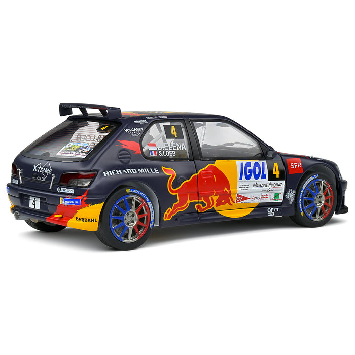 1:18 PEUGEOT 306 MAXI BLACK #4 S.LOEB / D.ELENA RALLYE DU MONT BLANC 2021