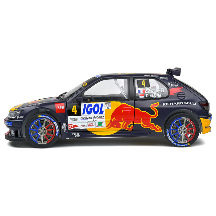 1:18 PEUGEOT 306 MAXI BLACK #4 S.LOEB / D.ELENA RALLYE DU MONT BLANC 2021