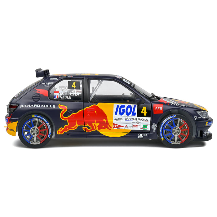 1:18 PEUGEOT 306 MAXI BLACK #4 S.LOEB / D.ELENA RALLYE DU MONT BLANC 2021