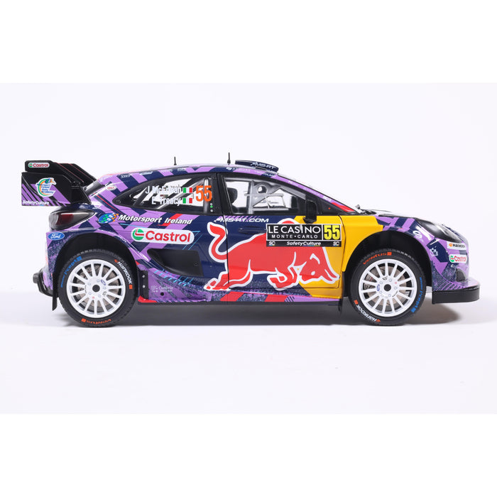1:18 FORD PUMA RALLY1 HYBRID PURPLE #55 MCERLEAN / TREACY RALLYE MONTECARLO 2025