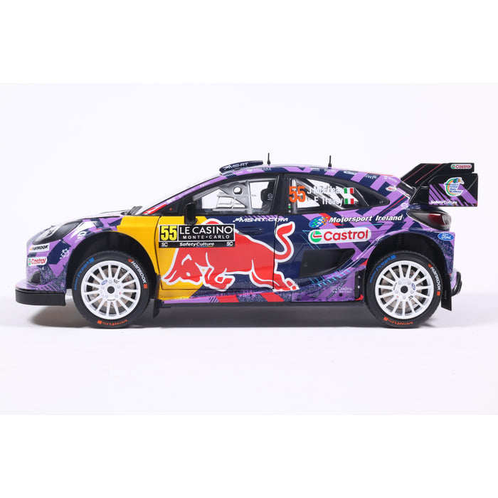 1:18 FORD PUMA RALLY1 HYBRID PURPLE #55 MCERLEAN / TREACY RALLYE MONTECARLO 2025