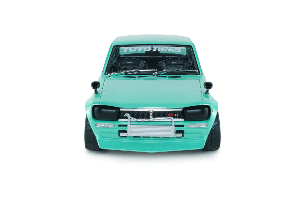 1:18 NISSAN SKYLINE 2000 GT-R (KPGC10) HAKOSUKA SOLIDO WORKS MINT GREEN 1970