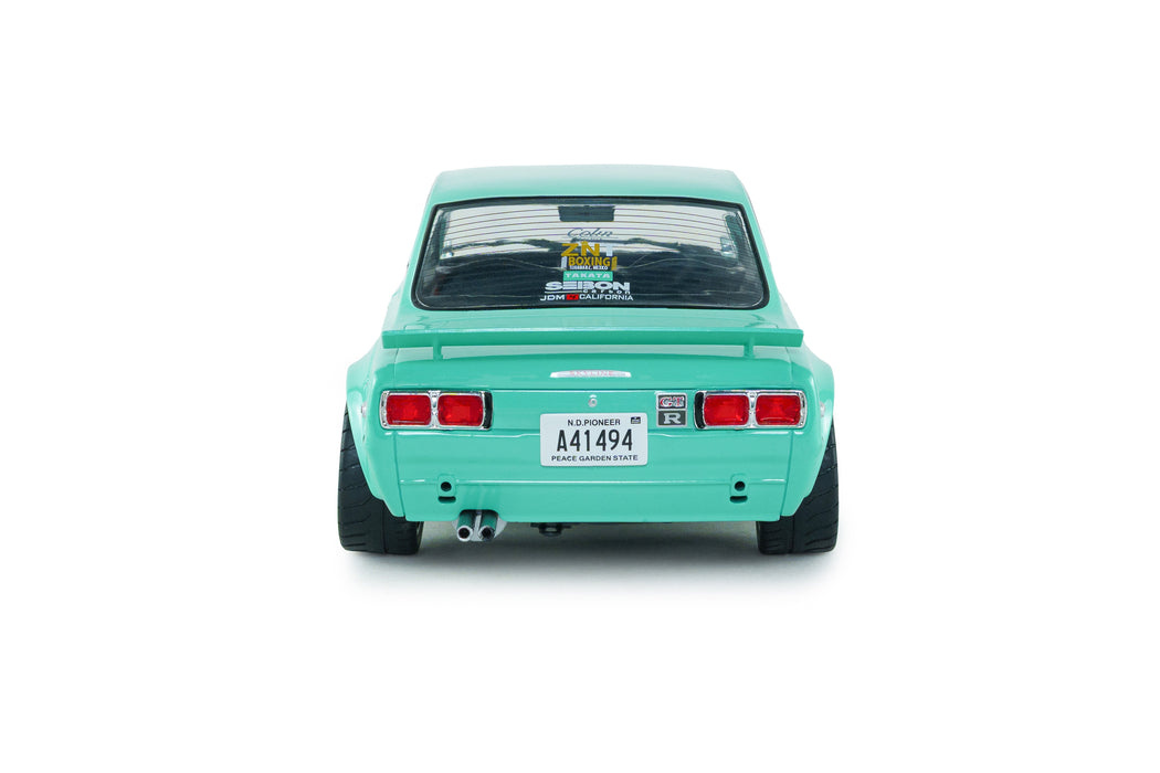 1:18 NISSAN SKYLINE 2000 GT-R (KPGC10) HAKOSUKA SOLIDO WORKS MINT GREEN 1970
