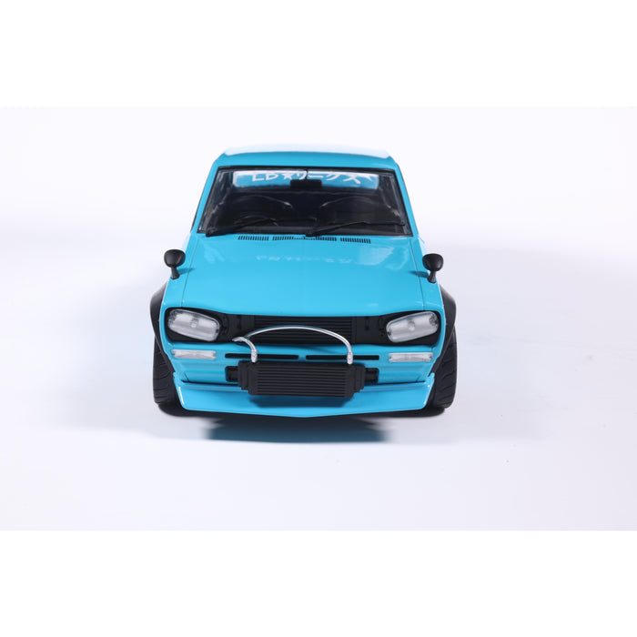 1:18 NISSAN SKYLINE 2000 GT-R (KPGC10) HAKOSUKA LIBERTY WALK BODY KIT BLUE 1970