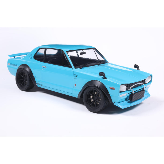 1:18 NISSAN SKYLINE 2000 GT-R (KPGC10) HAKOSUKA LIBERTY WALK BODY KIT BLUE 1970