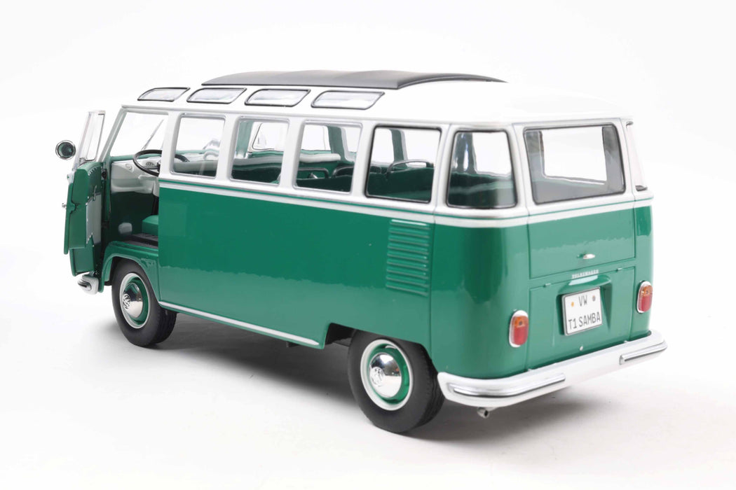 1:18 VOLKSWAGEN T1 SAMBA GREEN / WHITE 1962