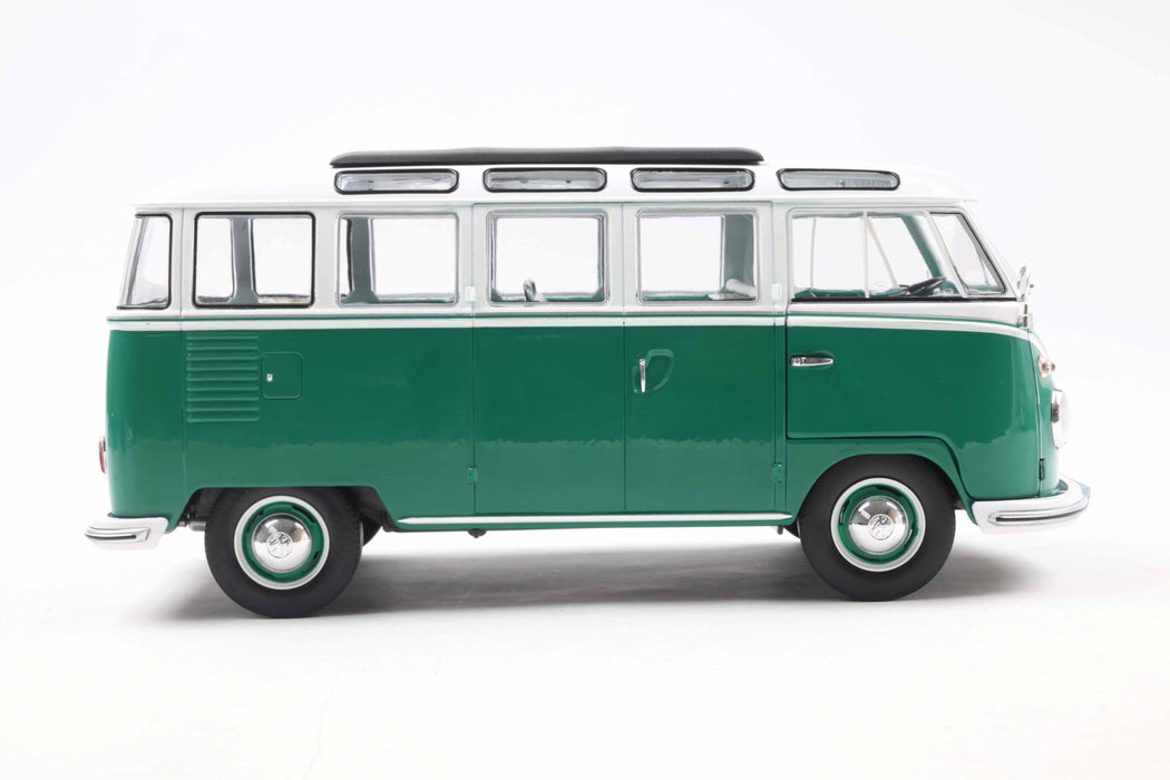 1:18 VOLKSWAGEN T1 SAMBA GREEN / WHITE 1962