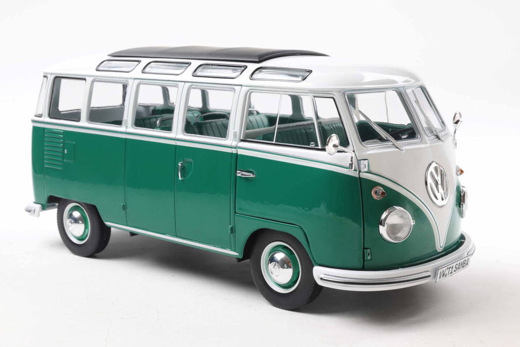 1:18 VOLKSWAGEN T1 SAMBA GREEN / WHITE 1962